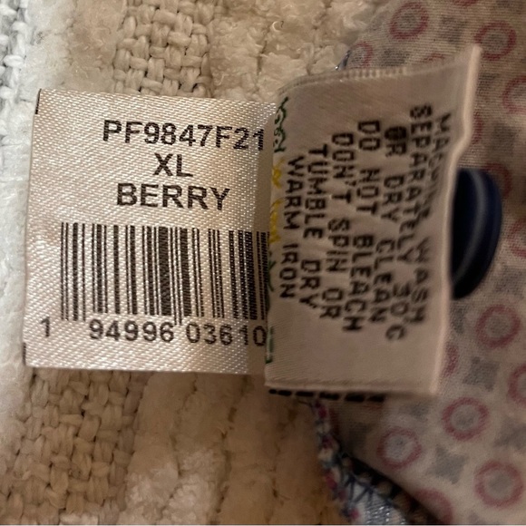 Bugatchi Polo Golf Shirt Mens XL Casual Lightweight White/Grey/Burgundy - Picture 7 of 7